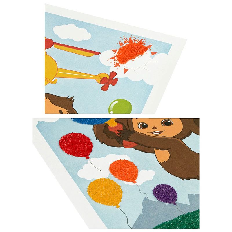 Фреска-картина из песка Мульти-Пульти "Чебурашка", картонная коробка