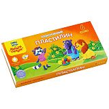 Пластилин Мульти-Пульти "Приключения Енота", 06 цветов, 120г, со стеком, картон