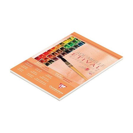 Альбом для акварели, 10л., А5, на склейке Clairefontaine "Etival", 300г/м2, холодное прессование