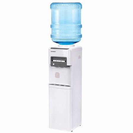 Кулер для воды SONNEN FSC-03AC, напольный, НАГРЕВ/ОХЛАЖДЕНИЕ КОМПРЕССОР, шкаф, 3 крана, белый, 455419
