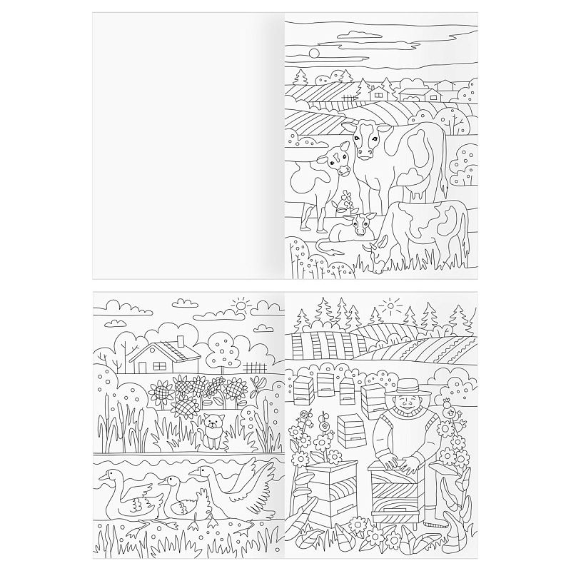 Раскраска А4 ТРИ СОВЫ "Для творчества и вдохновения. Времена года", 16стр.