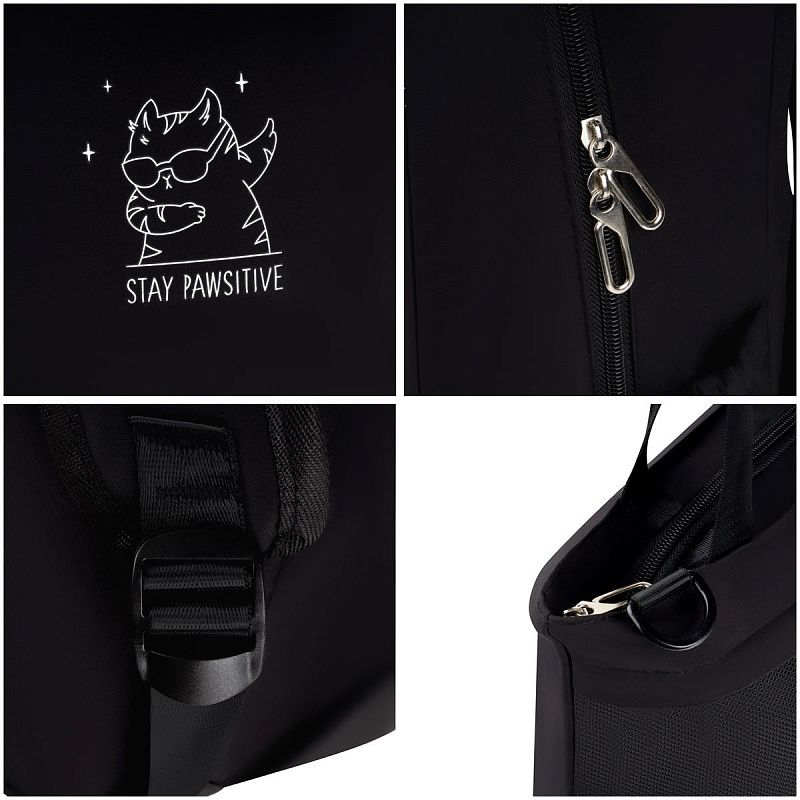 Рюкзак MESHU "Cat", 43*30*13см, 1 отделение, 3 кармана, уплотн. спинка, в комплекте сумка-шоппер 33*30см, пенал 20*5*5см 