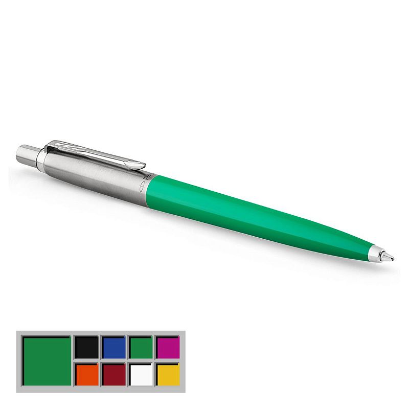 Ручка шариковая Parker "Jotter Green CT" синяя, 1,0мм, кнопочн., пластик. корпус, блистер 