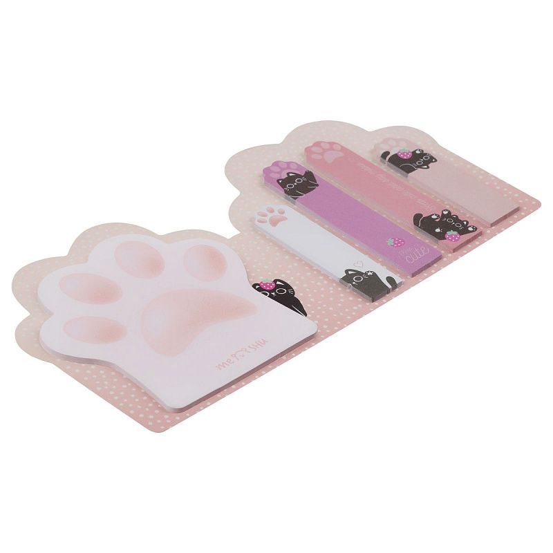 Флажки-закладки и самоклеящиеся блоки в наборе MESHU "Keep Cute", 20л*5 цветов, европодвес