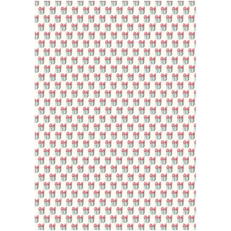 Упаковочная бумага глянц. 70*100см, MESHU "День Рождения", 80г/м2, ассорти 5 дизайнов