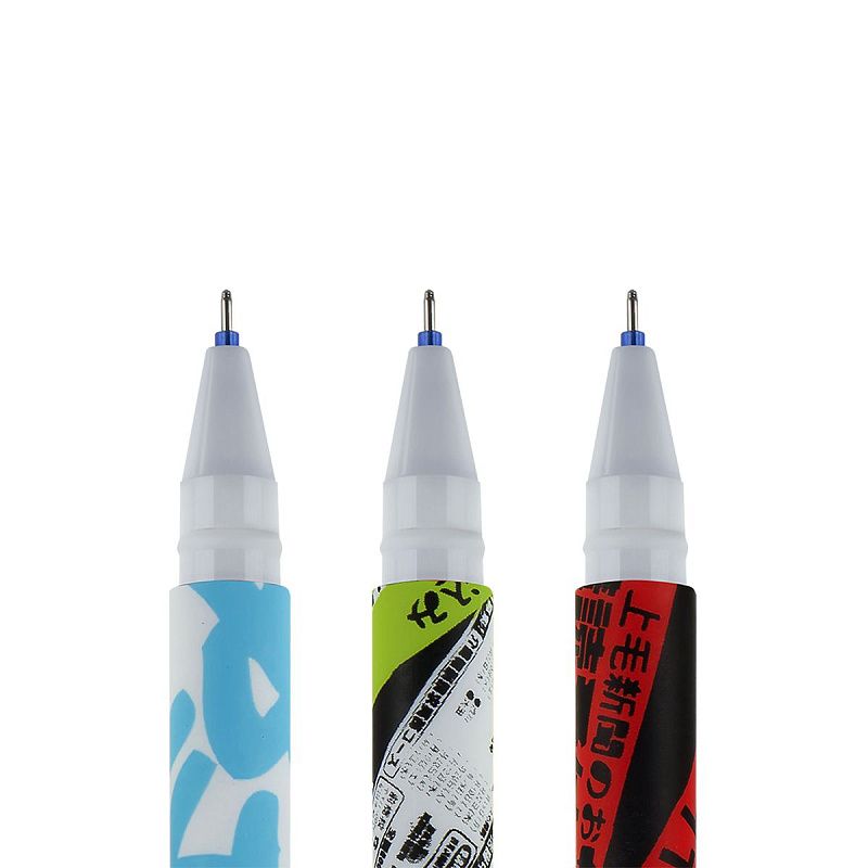 Ручка гелевая стираемая MESHU "Anime boys" синяя, 0,5мм, корпус ассорти 