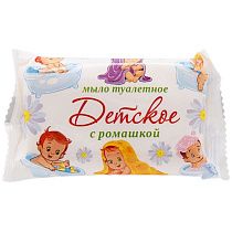Мыло туалетное ММЗ "Стандарт. Детское с ромашкой", флоу-пак, 90г 