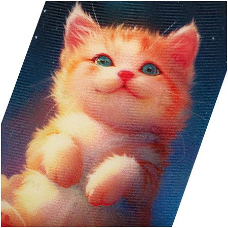 Закладка для книг 3D с линейкой, 150*55мм, ArtSpace "Cute kitten", декоративный шнурок 