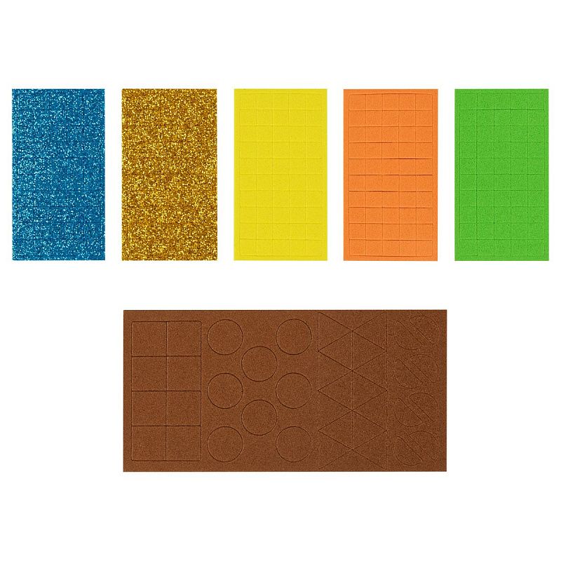 Мозаика магическая на самоклеящейся основе Мульти-Пульти "Чебурашка", 21*29,5см, из мягкого пластика, с раскраской, европодвес