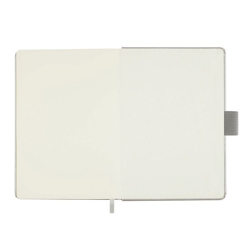 Скетчбук 100л., А6 Гамма "Студия", серебро, твердая обложка, на резинке, слоновая кость, 110г/м2