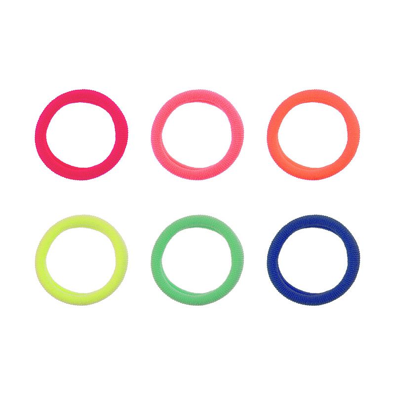 Резинки для волос MESHU, неоновые ассорти, 40шт., диаметр 2,5см, европодвес