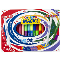 Фломастеры меняющие цвет/стираемые Carioca "Magic Markers", 18цв.+2, 20шт., картон, европодвес