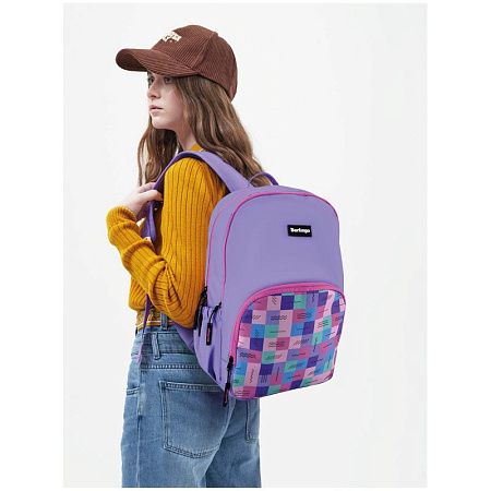 Рюкзак Berlingo Light "Squares" 39,5*28*16см, 2 отделения, 3 кармана, уплотненная спинка 