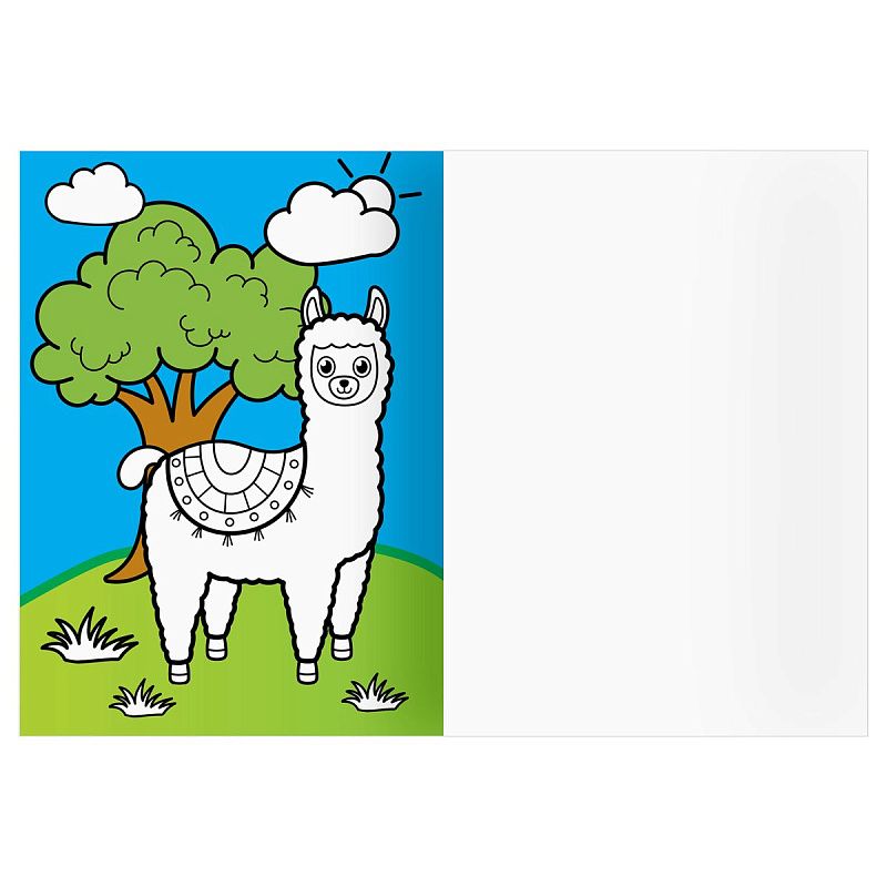 Раскраска с цв. фоном А4, 16 стр., ТРИ СОВЫ "Дикие животные"