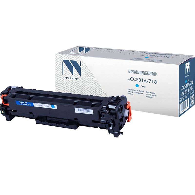 Картридж совм. NV Print CC531A/Canon 718 голубой для HP CLJ CP2025/CM2320 CANON MF-8330 (3500стр.)
