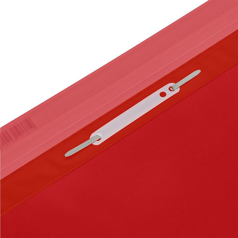 Папка-скоросшиватель пластик. СТАММ А4, 120мкм, красная с прозр. верхом 