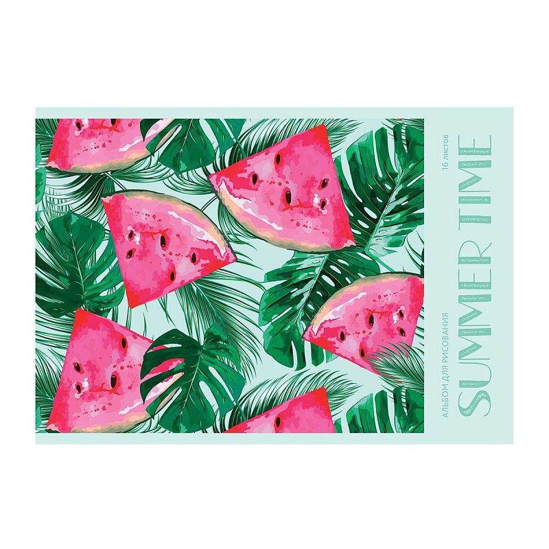 Альбом для рисования 16л., А5, на скрепке BG "Mix. Девочки"