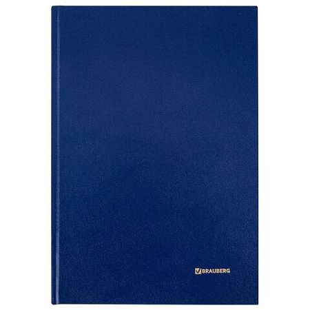 Книга учета 208 л., клетка, твердая, бумвинил, блок офсет, А4 (200х290 мм), BRAUBERG, 130184