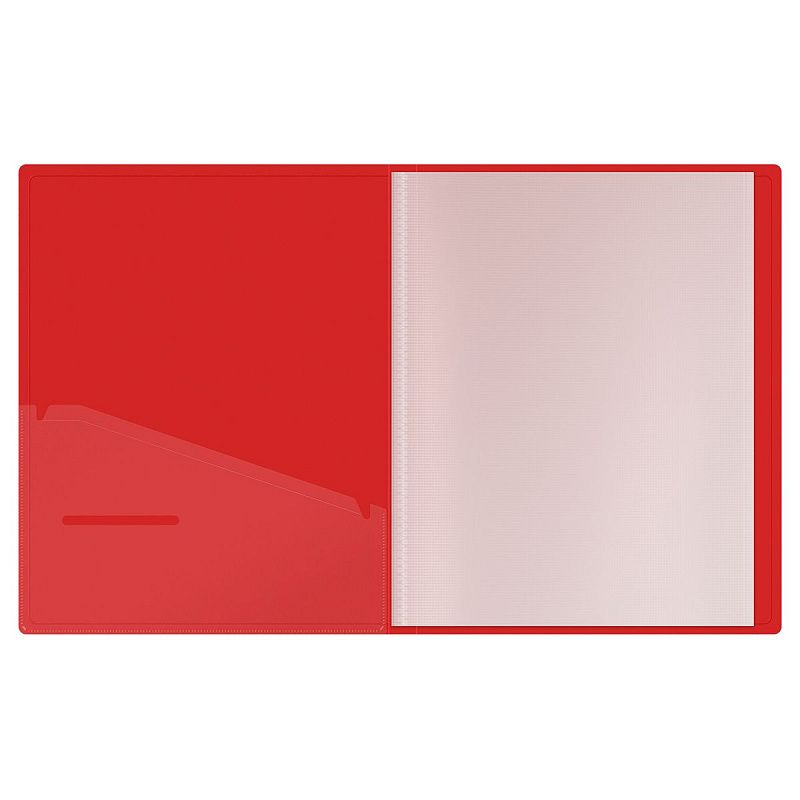 Папка с 40 вкладышами Berlingo "Soft Touch", 25мм, 700мкм, красная, с внутр. карманом 