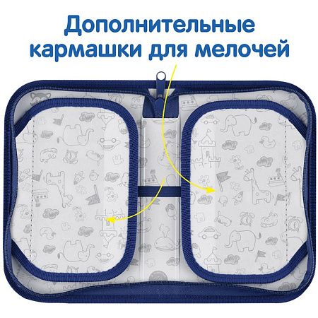 Пенал 1 отделение, 210*130 Мульти-Пульти "Best Friends", две откидные секции, ткань 