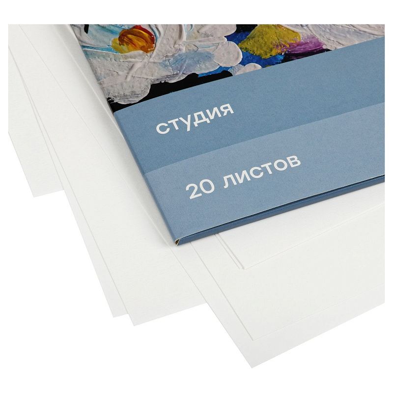 Папка для рисования гуашью и акрилом 20л., А3, Гамма "Студия", 200г/м2