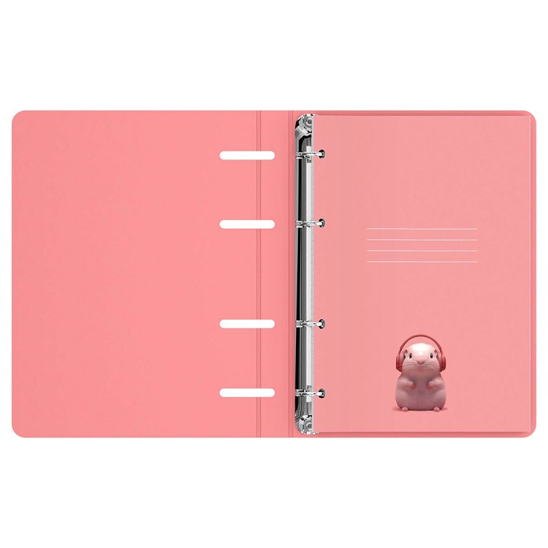 Тетрадь на кольцах А5, 120л., BG "Music style", картон, soft-touch ламинация, тиснение фольгой