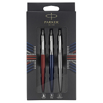 Набор Parker "Jotter London Trio": шариковая ручка + гелевая ручка + механический карандаш, подарочная упаковка, европодвес