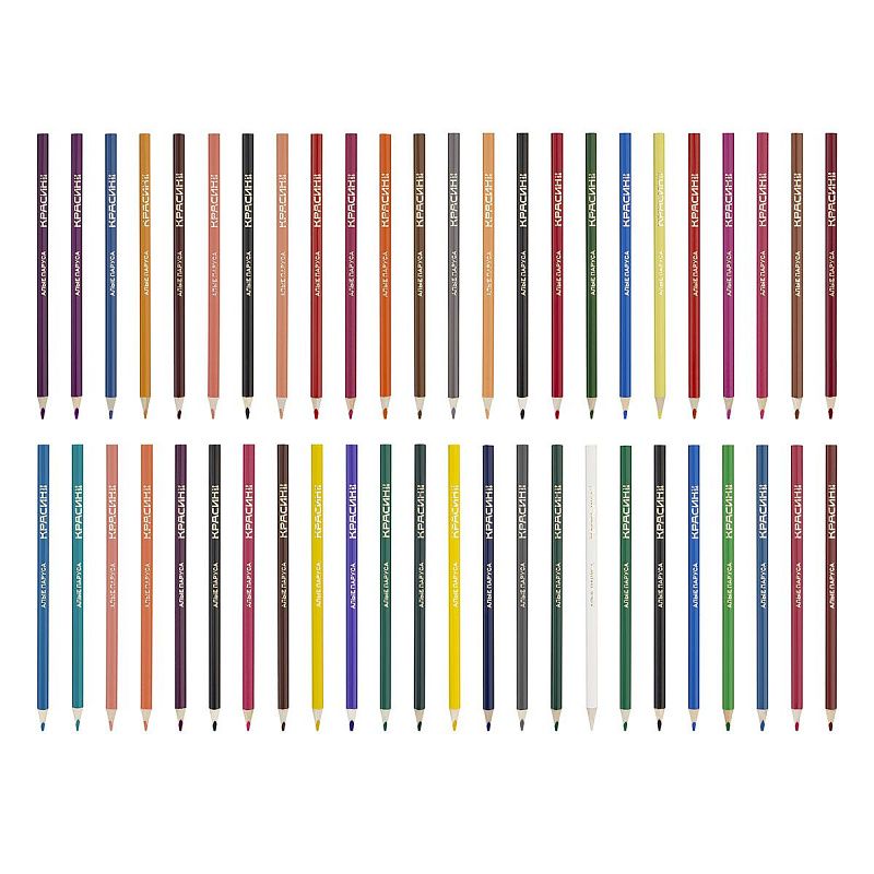 Карандаши цветные Красин "Алые паруса", 48цв., трехгран., заточен., картон, европодвес