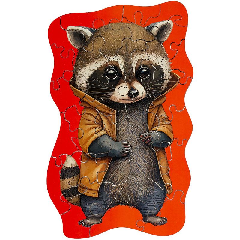 Деревянный пазл в яйце ТРИ СОВЫ "Енот" 