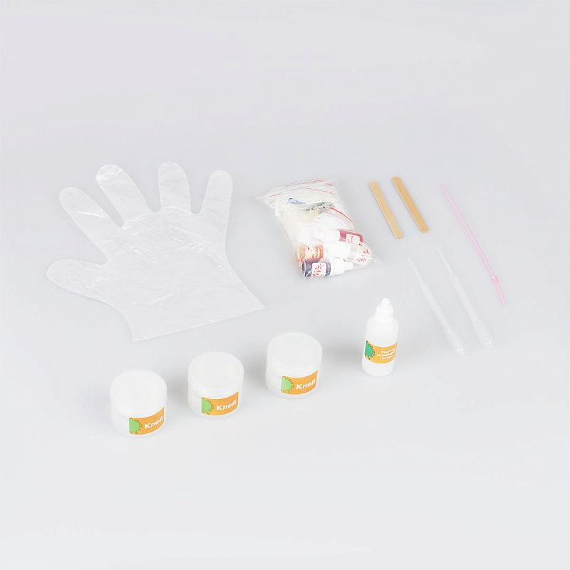 УЦЕНКА - Набор для создания слаймов 3в1 ТРИ СОВЫ Slime party "Магическая вечеринка", свет.в темноте,с кубиками,с шариками,с блестк, аромат(осн 362545)