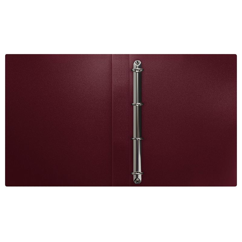 Папка на 4 кольцах СТАММ "Диагональ" А4, 40мм, 700мкм, пластик, гранат 