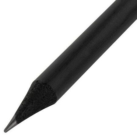 Карандаш чернографитный BRAUBERG, 1 шт., "Black Wood", НВ, с ластиком ассорти, черное дерево, заточенный, 180629 