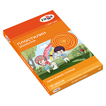 Пластилин Гамма "Оранжевое солнце", 18 цветов (6 классич., 6 флуор., 6 перл.), 234г, со стеком, картон. упаковка