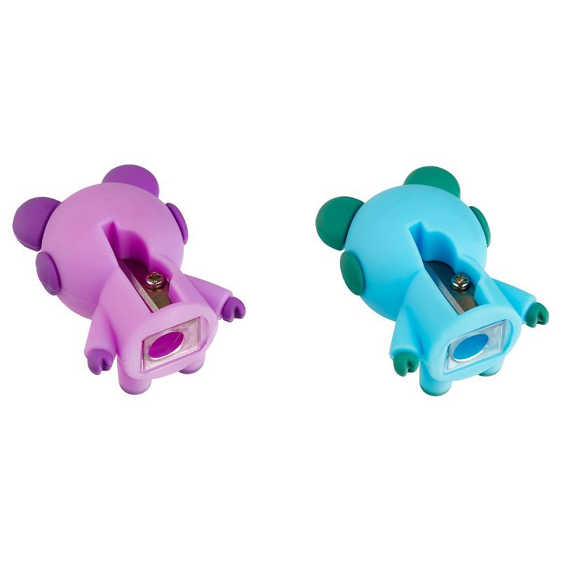 Точилка пластиковая MESHU "Cute Bear", 1 отверстие, ассорти 