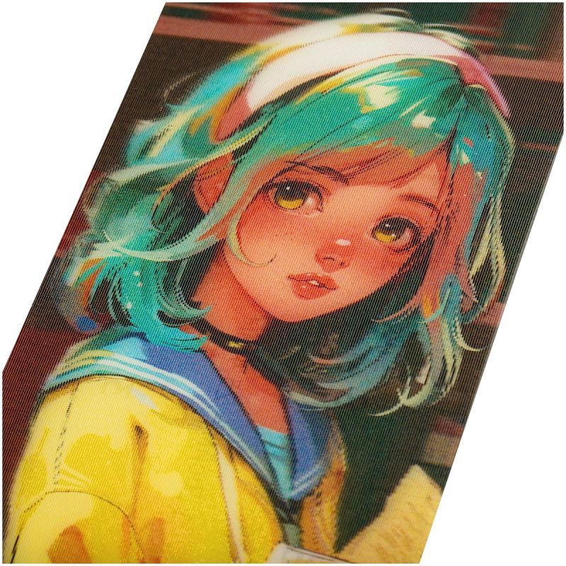 Закладка для книг 3D с линейкой, 150*55мм, ArtSpace "Anime girl", декоративный шнурок 