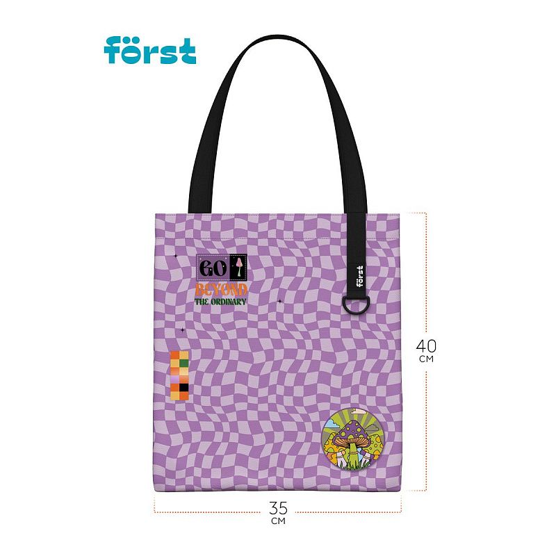 Сумка-шоппер Först "Hypno style" 40*35см, 1 отделение 