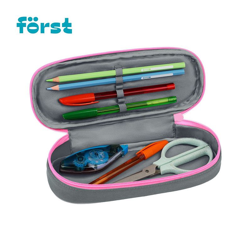 Пенал корпусный 1 отделение, 220*90*45 Först "Little princess", полиэстер 