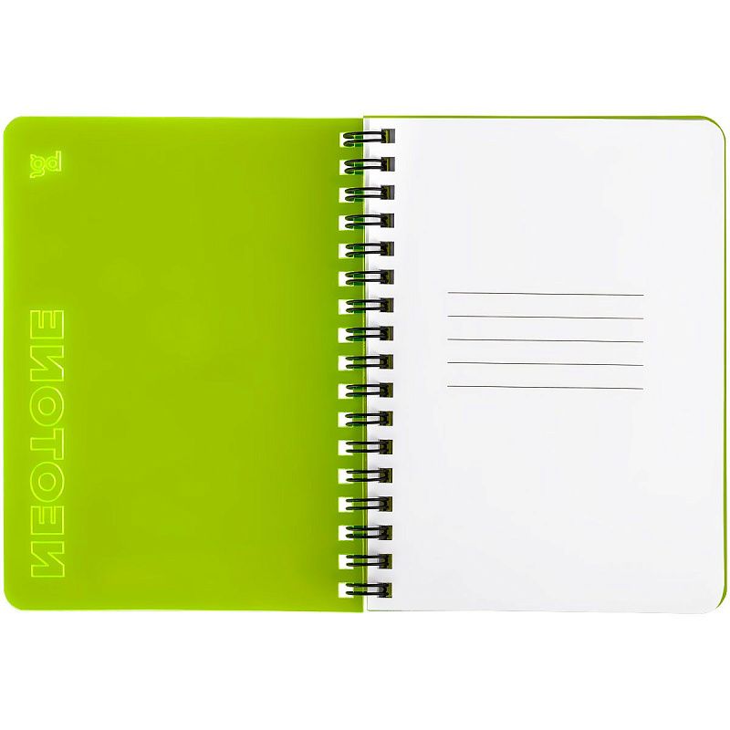 Записная книжка А6 60л. на гребне BG "Neotone", желтый, фактурное тиснение, блок 80г/м2