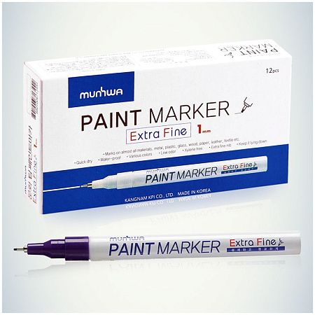 Маркер-краска MunHwa "Extra Fine Paint Marker" фиолетовая, 1мм, нитро-основа 