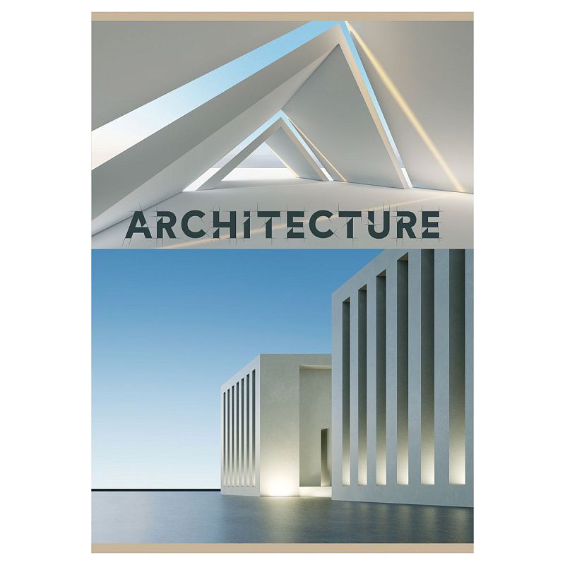 Тетрадь 80л., А4, клетка BG "Архитектура", суперэконом