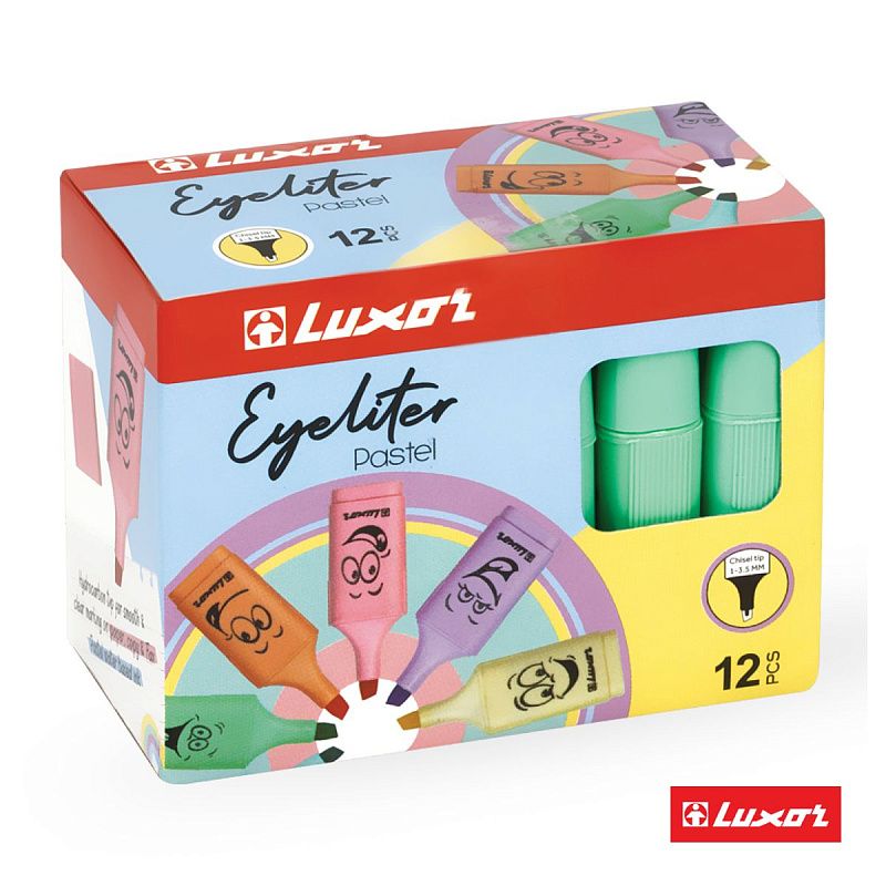 Текстовыделители Luxor "Eyeliter Pastel" пастельный зеленый, 1-4,5мм 