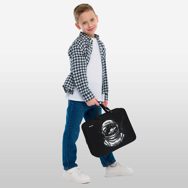 Папка текстильная с ручками 1 отделение, А4 Berlingo "Trailblazer", 350*265*80мм, текстиль, на молнии 