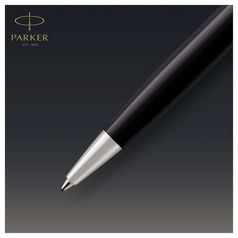 Ручка шариковая Parker "Sonnet Black Lacquer CT" черная, 1,0мм, поворот., подарочная упаковка 
