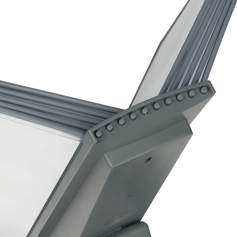 Демосистема настольная OfficeSpace с 10 серыми панелями, вращающаяся