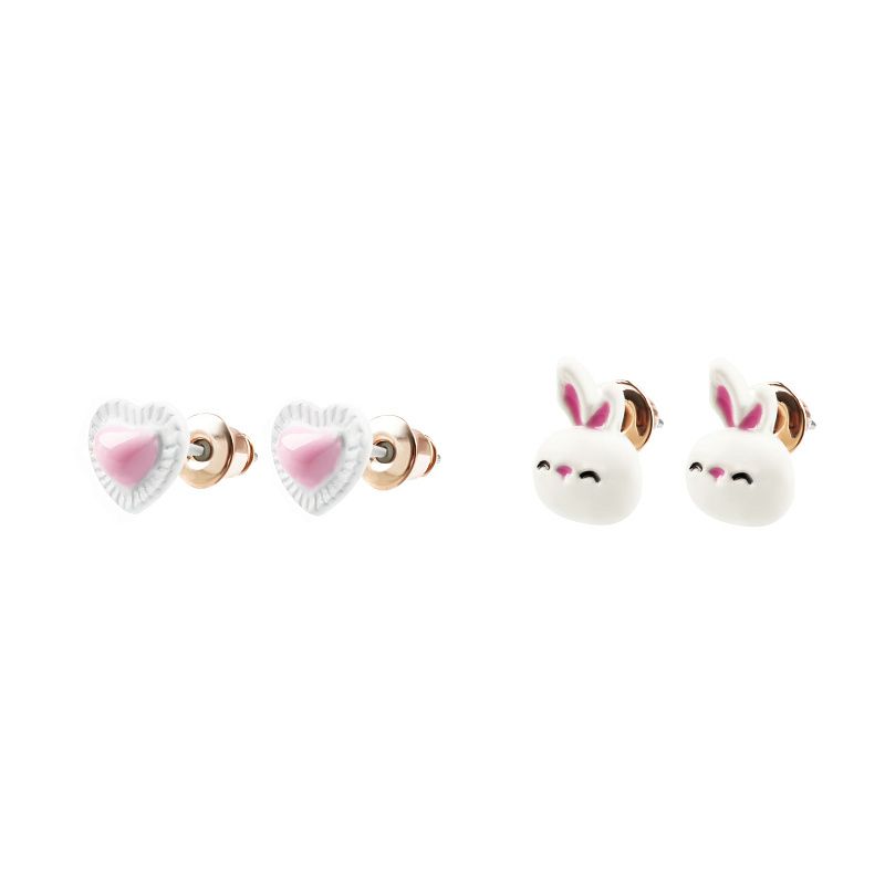 Серьги MESHU "Cuteness", бижутерия, 2 пары, европодвес
