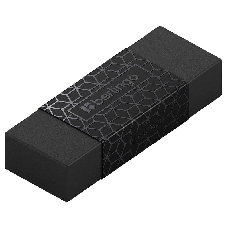 Ластик Berlingo "DoubleBlack", прямоугольный 50*18*10мм 