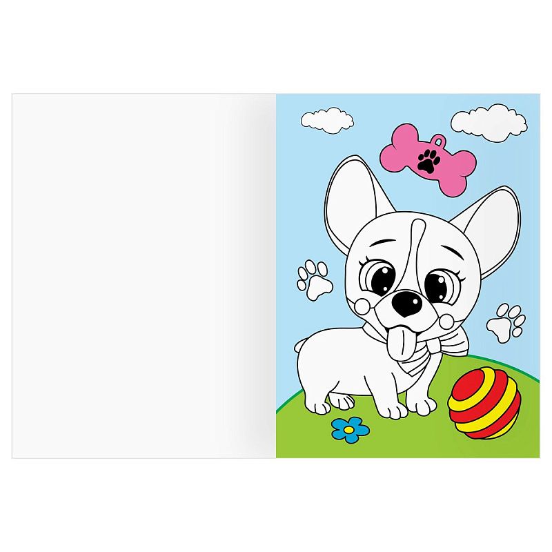 Раскраска А4 ТРИ СОВЫ "Животные в стиле kawaii", 16стр., цветной фон