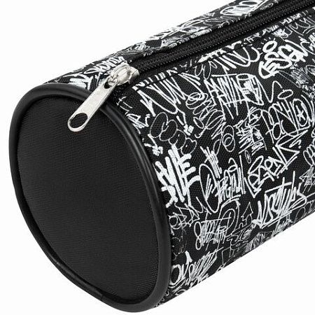 Пенал-косметичка BRAUBERG, Graffiti, черный, 20х7х7см, 272297 