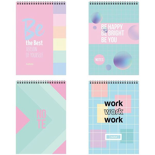 Блокнот А6 60л. на гребне BG "Pastel notes"