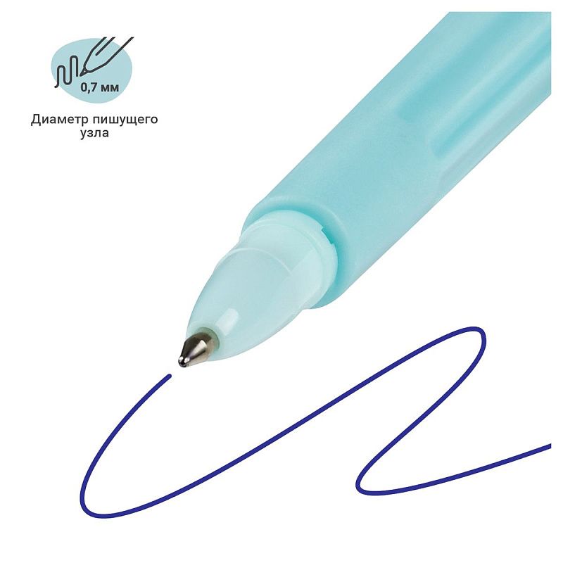 Ручка шариковая MESHU "Big Princess Cake", синяя, 0,7мм, корпус ассорти, с топпером 